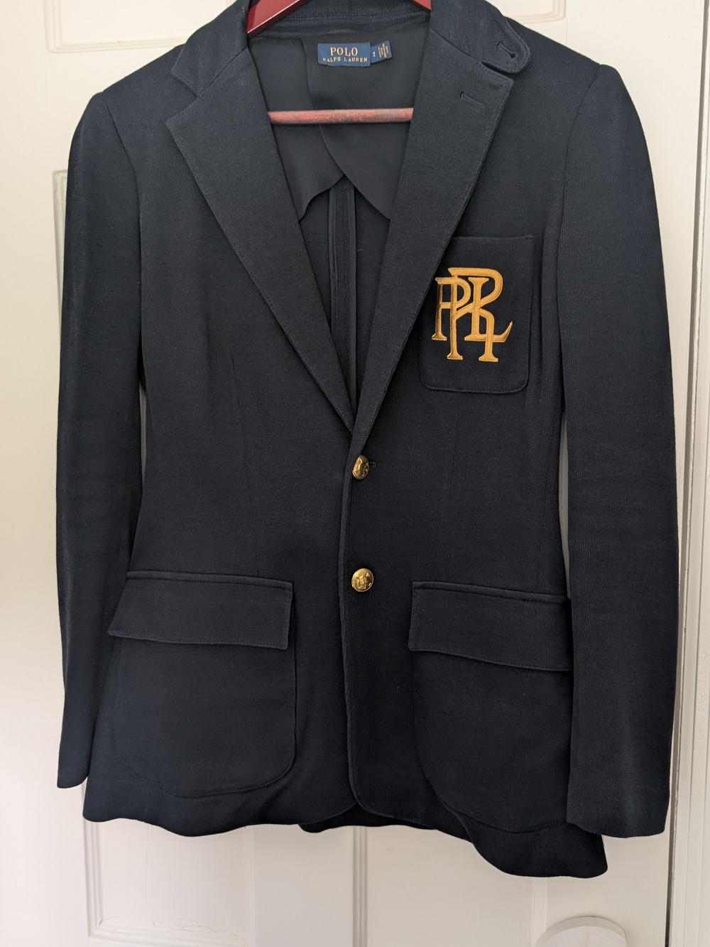 Polo by Ralph Lauren Women’s Navy Blazer with Gold Crest